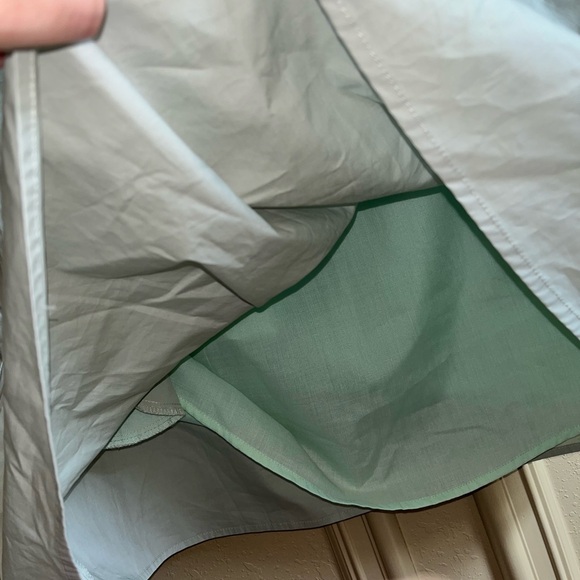 English Factory Lace Detail Mini Dress XS — Sage Poplin - Picture 7 of 15